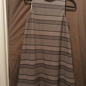 Everly Black and White Striped Midi Dress